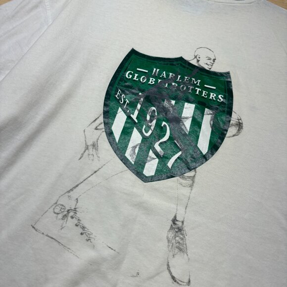 Vintage Harlem Globetrotters Shirt XXL White Green Basketball Y2K - Picture 2 of 9